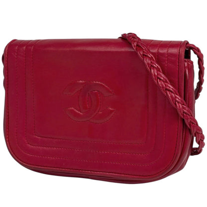 Chanel Shoulder Bag CC Logo Leather