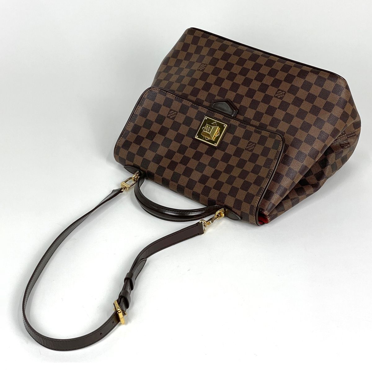 Louis Vuitton Bergamo MM Handbag 2-Way Damier Brown — view 5
