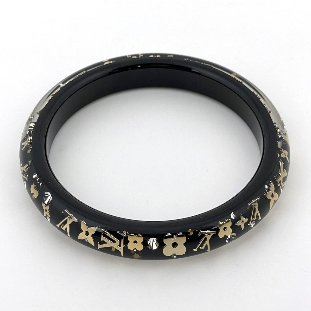 Louis Vuitton Bracelet Inclusion Bangle Monogram Plastic Black — view 2