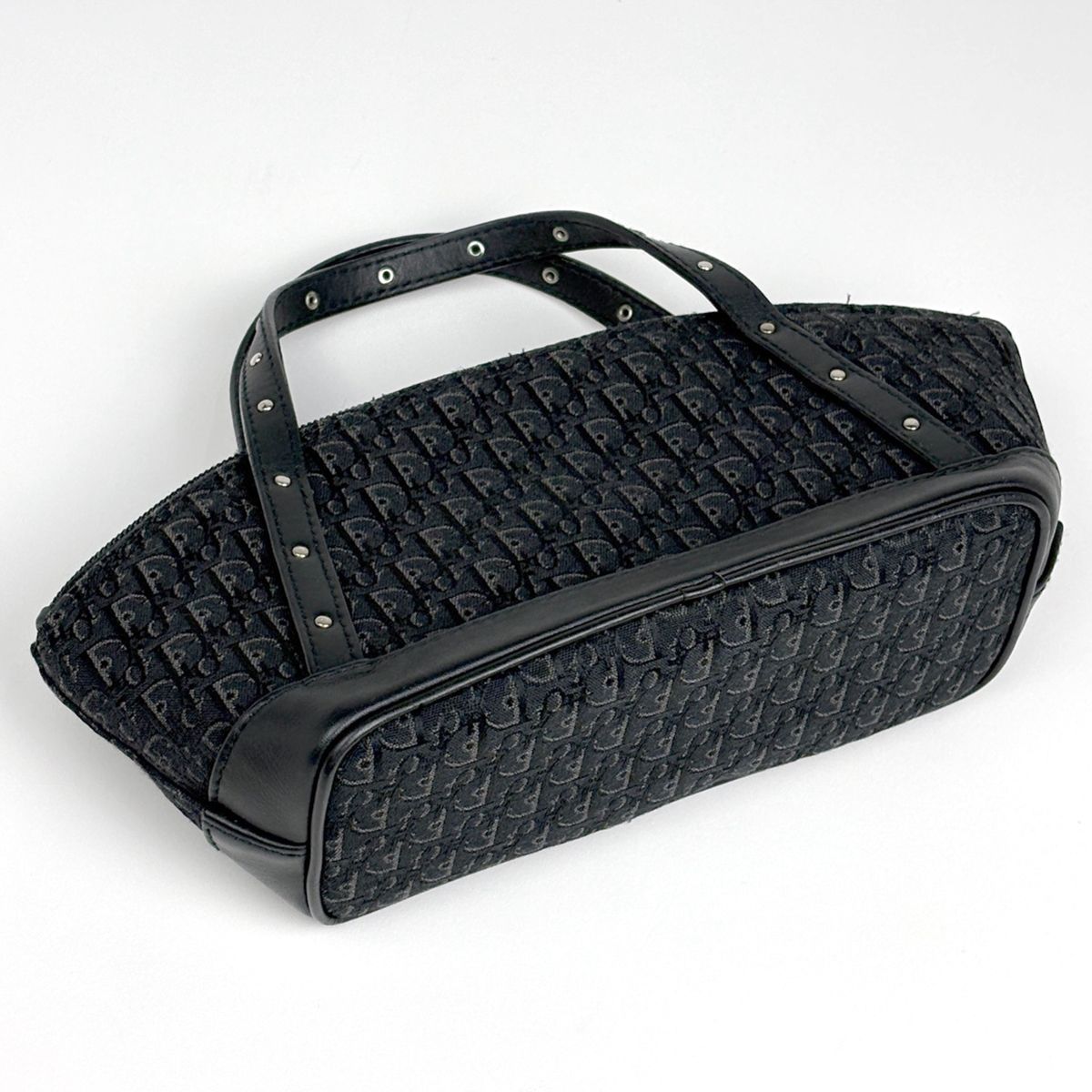 Dior Handbag Trotter Pattern Street Chic Canvas Black — view 2
