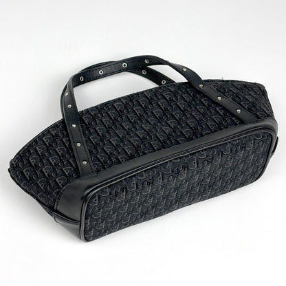 Dior Handbag Trotter Pattern Street Chic Canvas Black — view 2