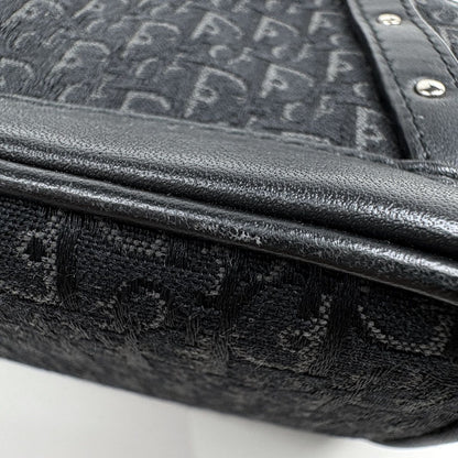 Dior Handbag Trotter Pattern Street Chic Canvas Black — view 3