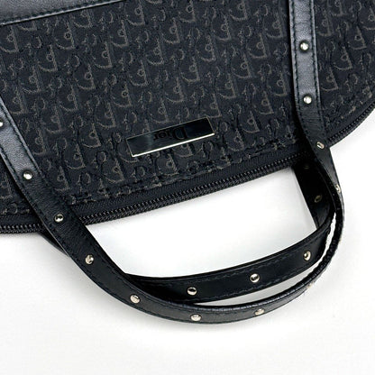 Dior Handbag Trotter Pattern Street Chic Canvas Black — view 7