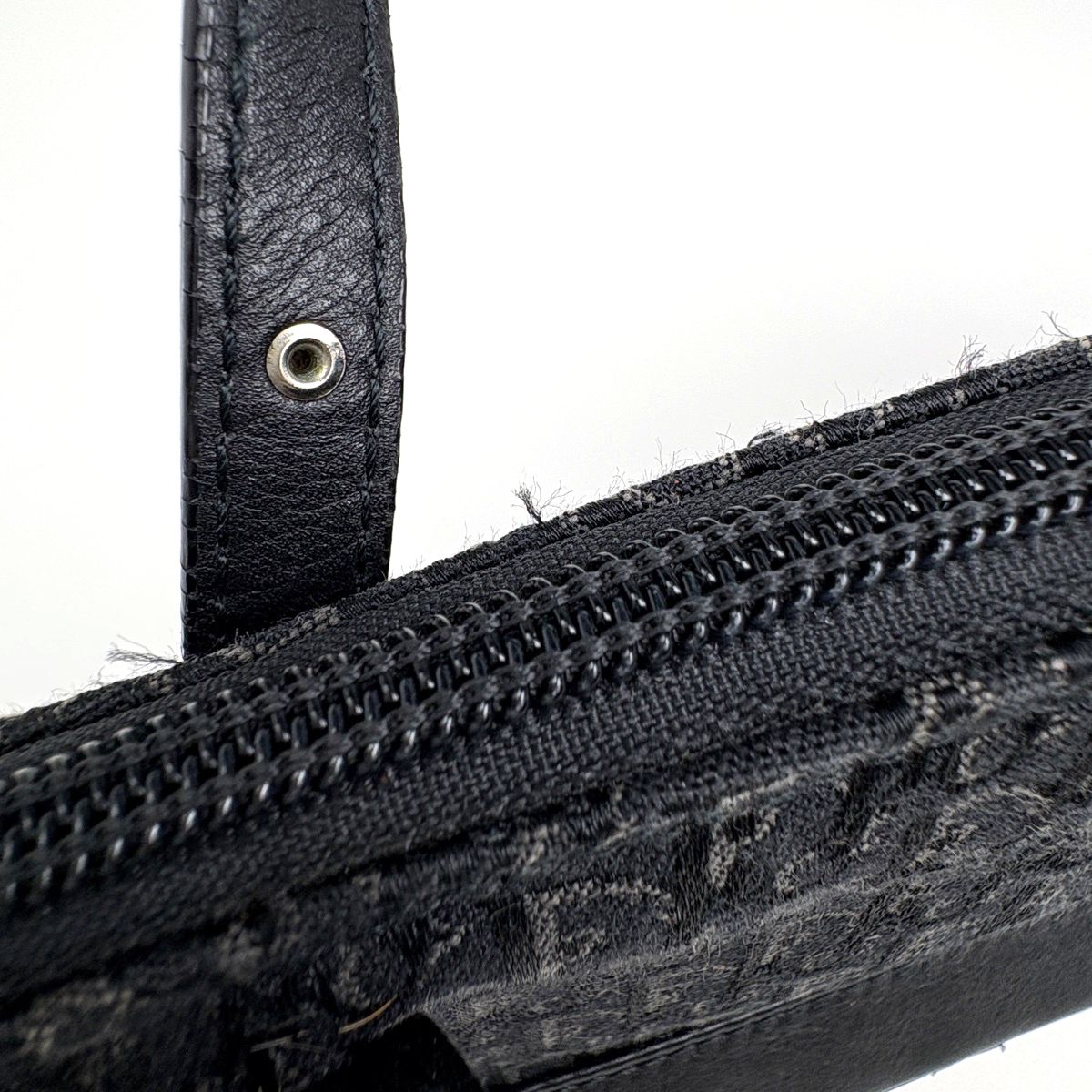 Dior Handbag Trotter Pattern Street Chic Canvas Black — view 4
