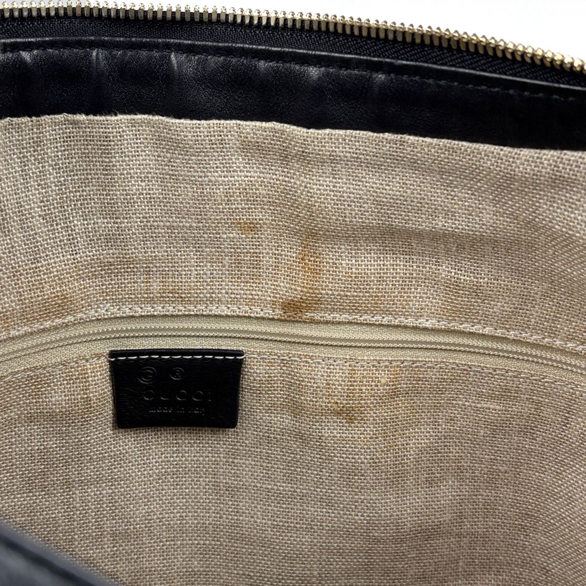 Gucci Shoulder Bag Micro Guccissima Leather Black — view 8