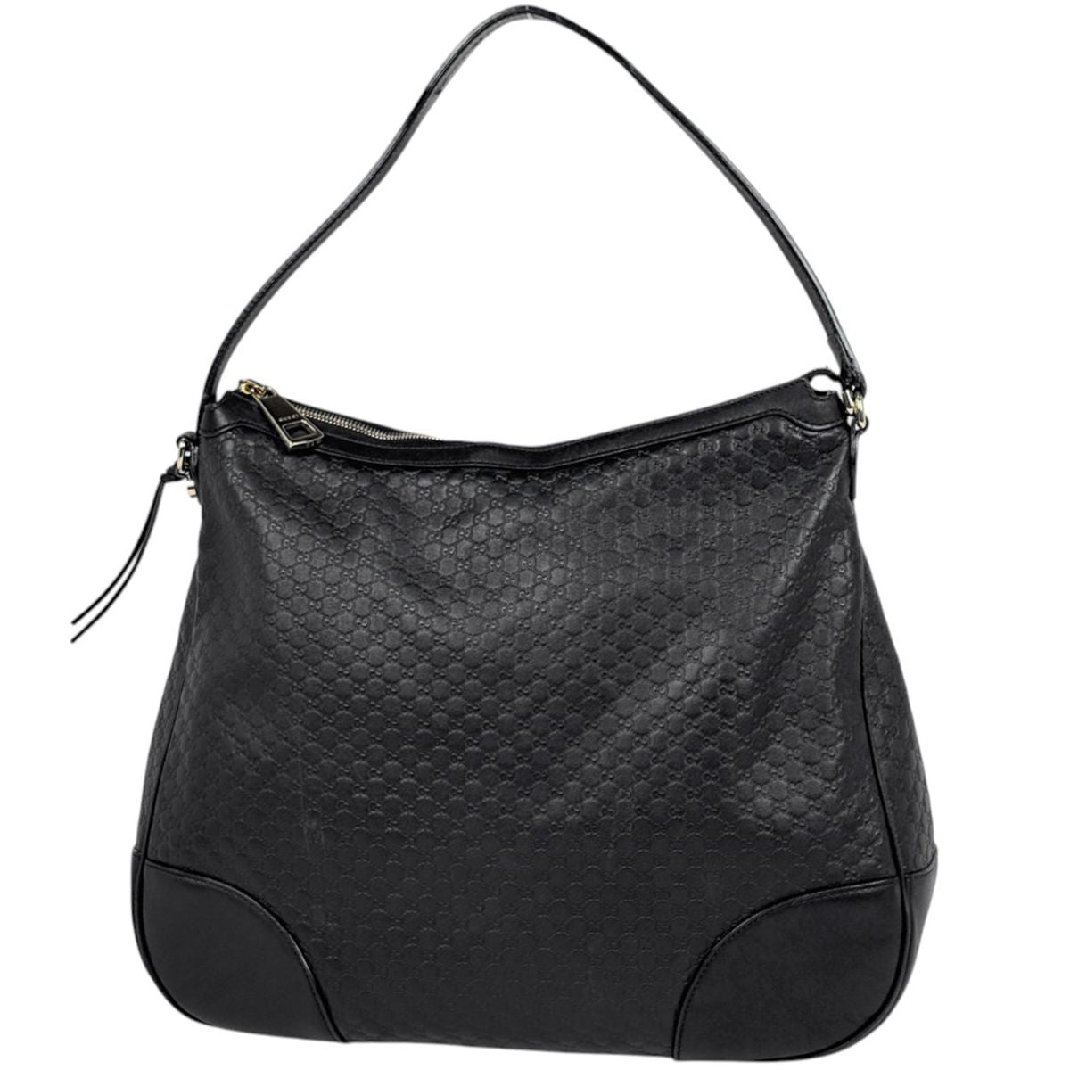 Gucci Shoulder Bag Micro Guccissima Leather Black