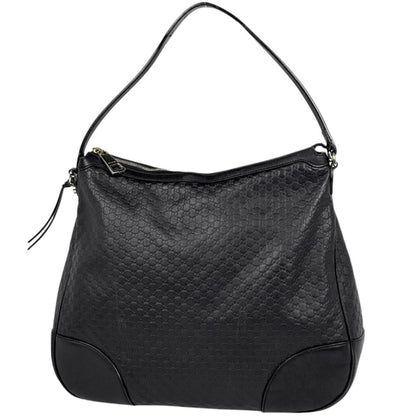 Gucci Shoulder Bag Micro Guccissima Leather Black
