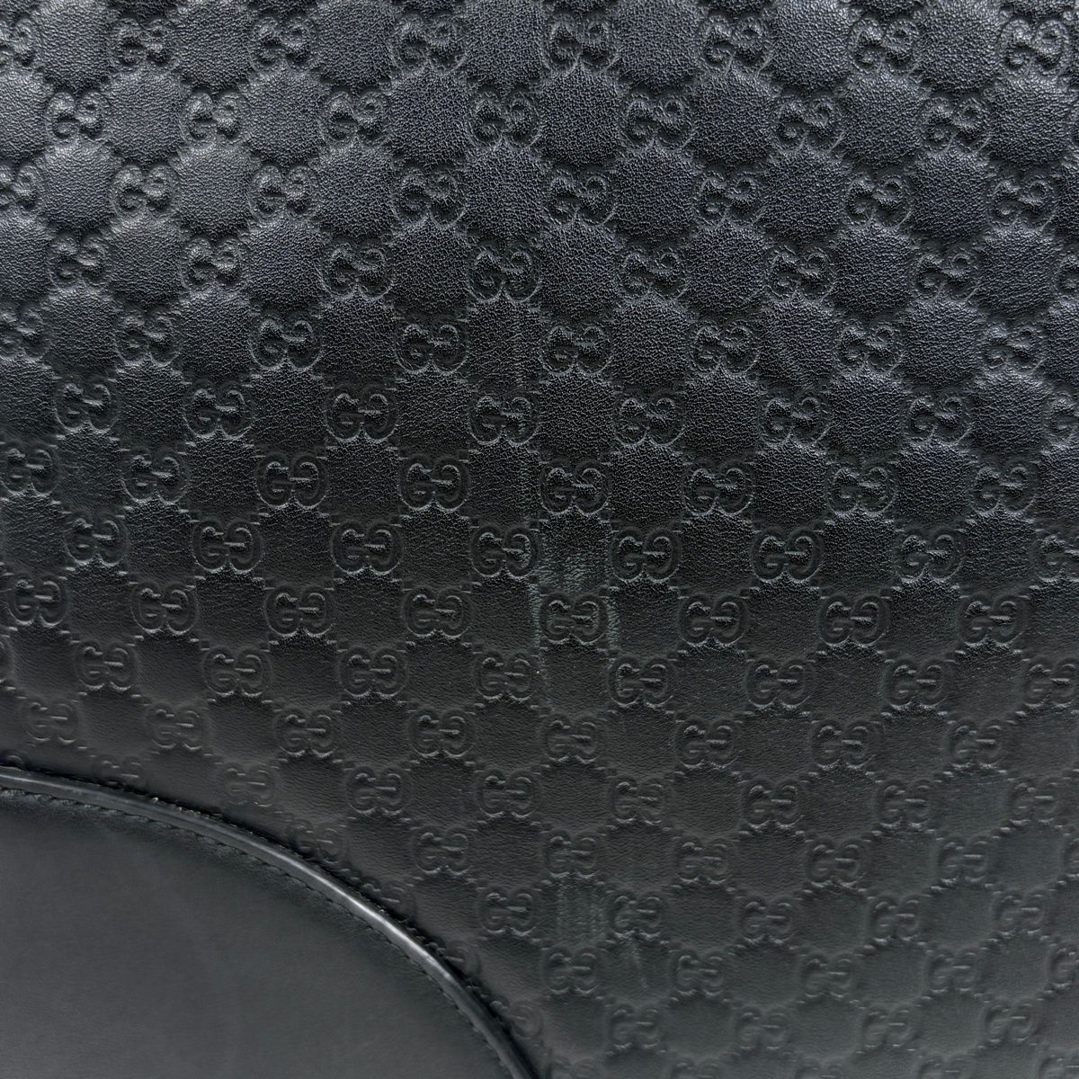 Gucci Shoulder Bag Micro Guccissima Leather Black — view 5