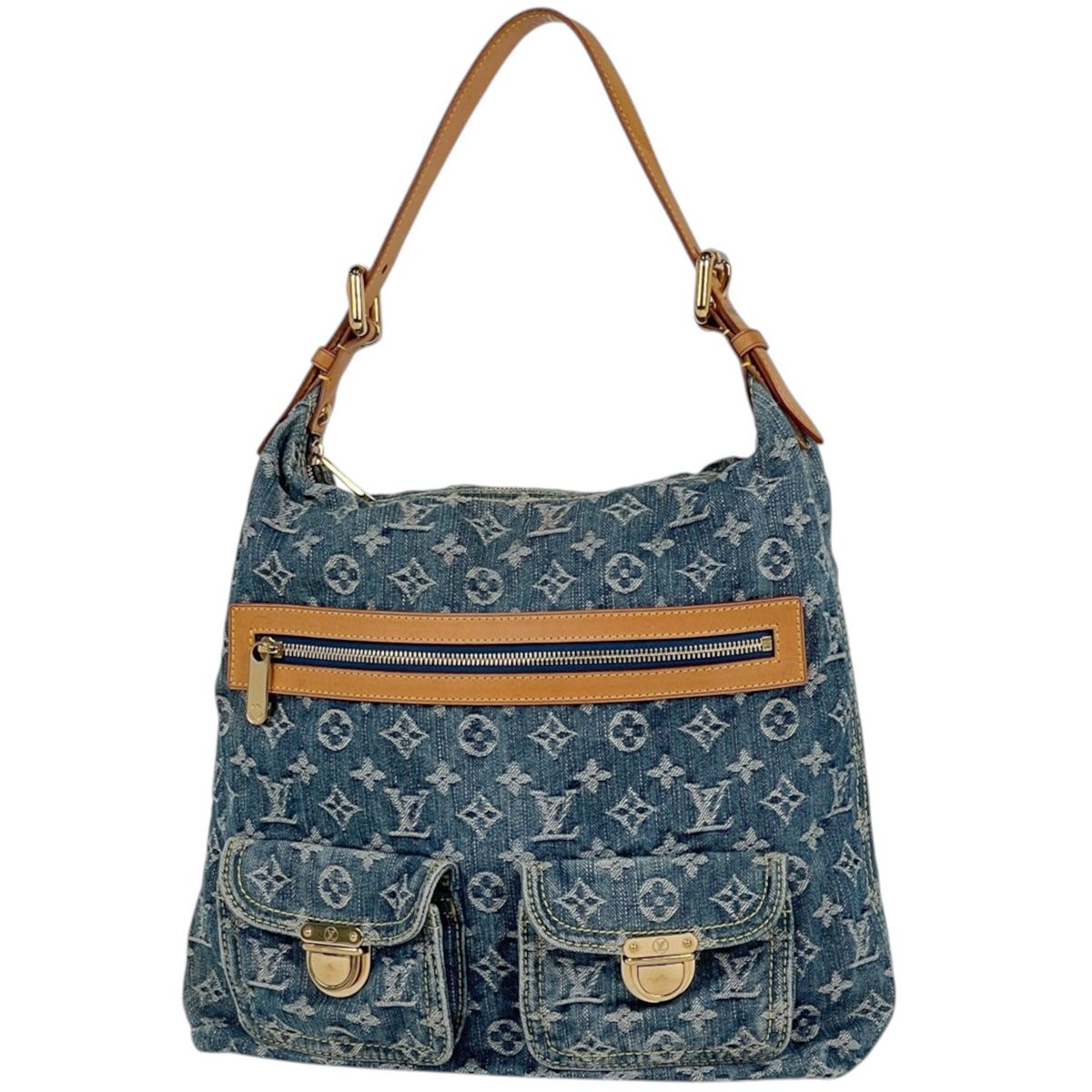 Louis Vuitton Baggy GM Shoulder Bag Monogram Denim Blue