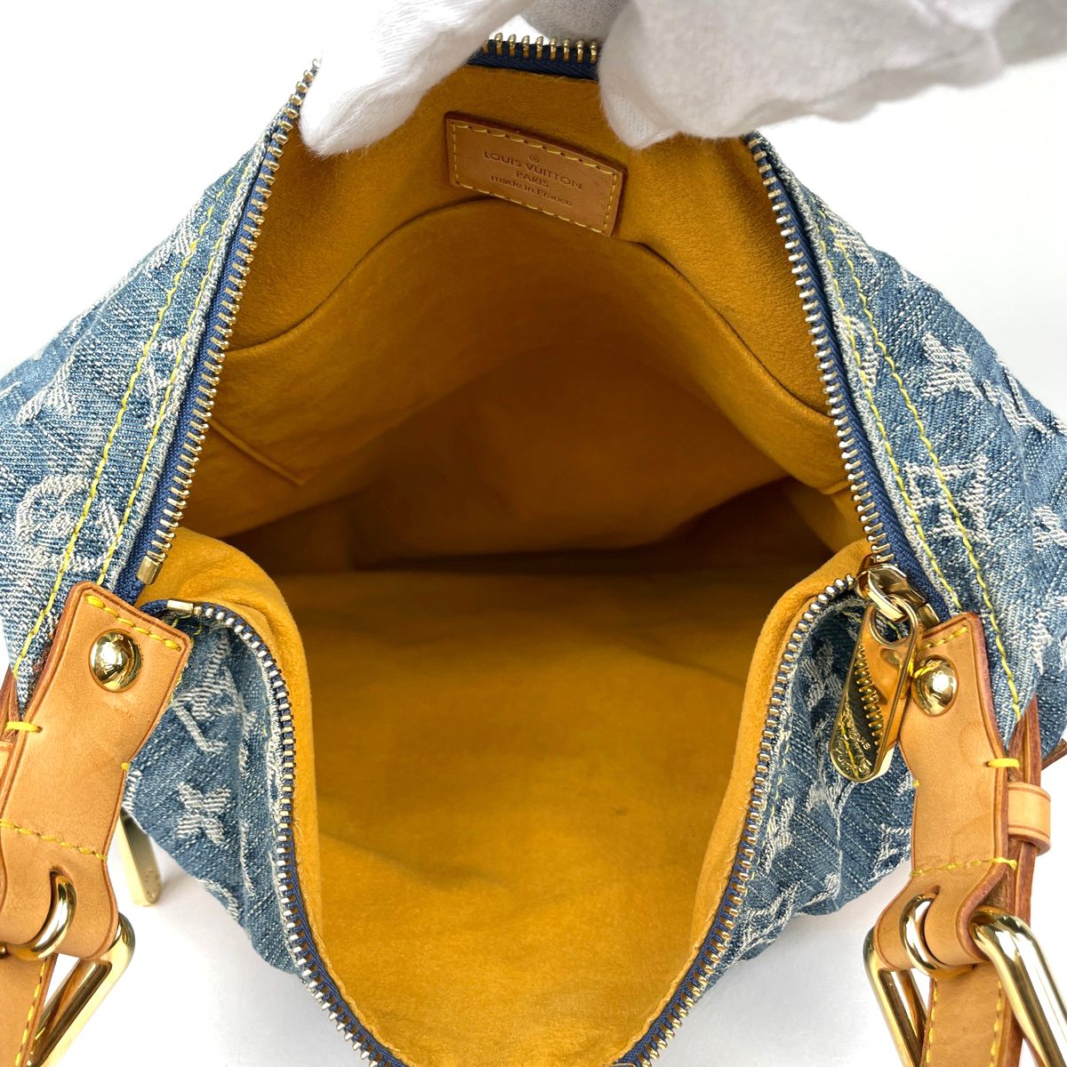 Louis Vuitton Baggy GM Shoulder Bag Monogram Denim Blue — view 8