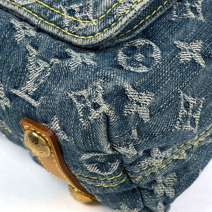 Louis Vuitton Baggy GM Shoulder Bag Monogram Denim Blue — view 3