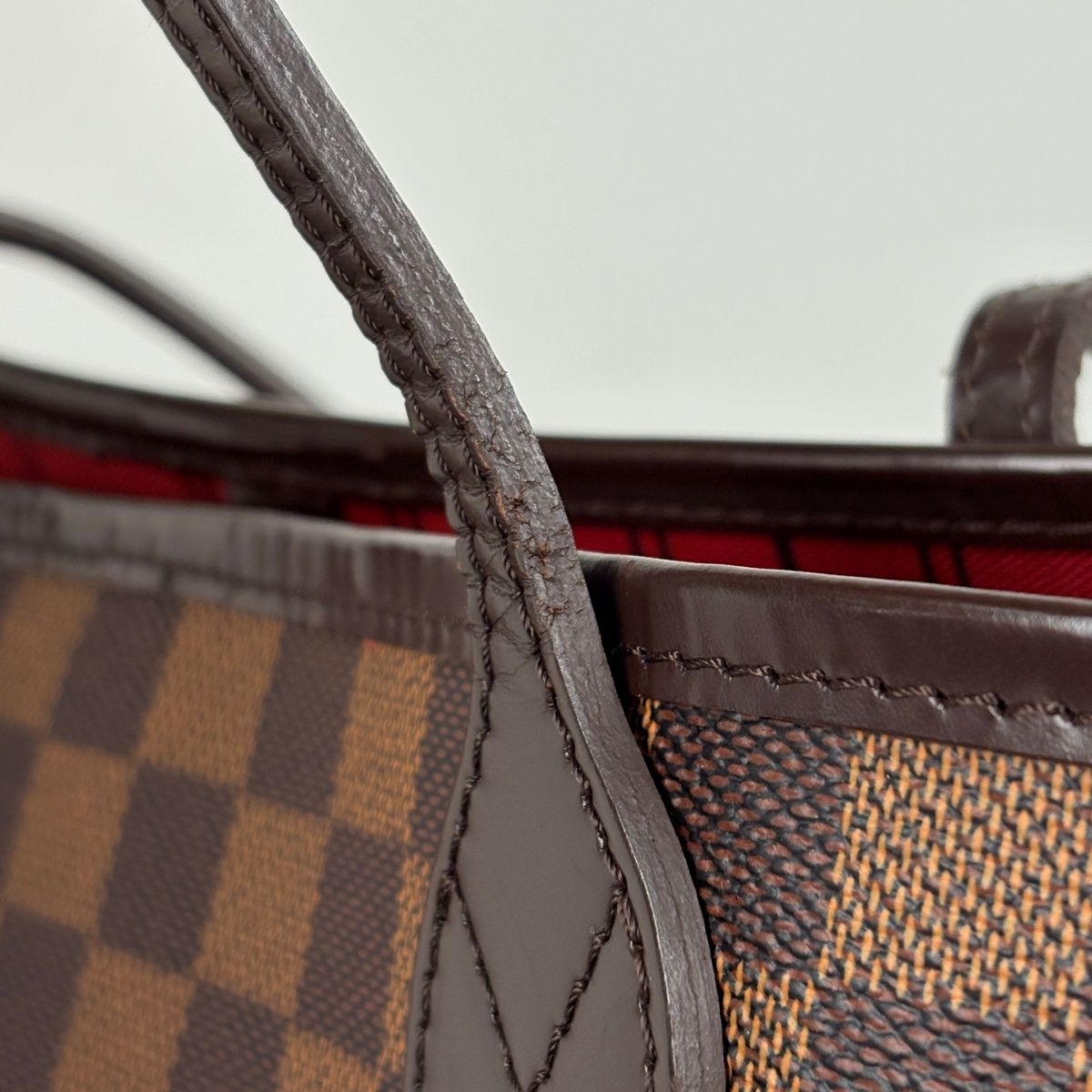 Louis Vuitton Neverfull MM Tote Shoulder Bag Damier Brown — view 5