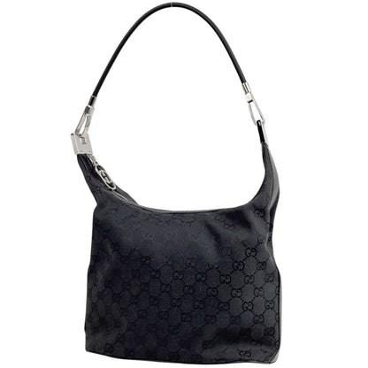 Gucci Shoulder Bag GG Pattern Canvas Black