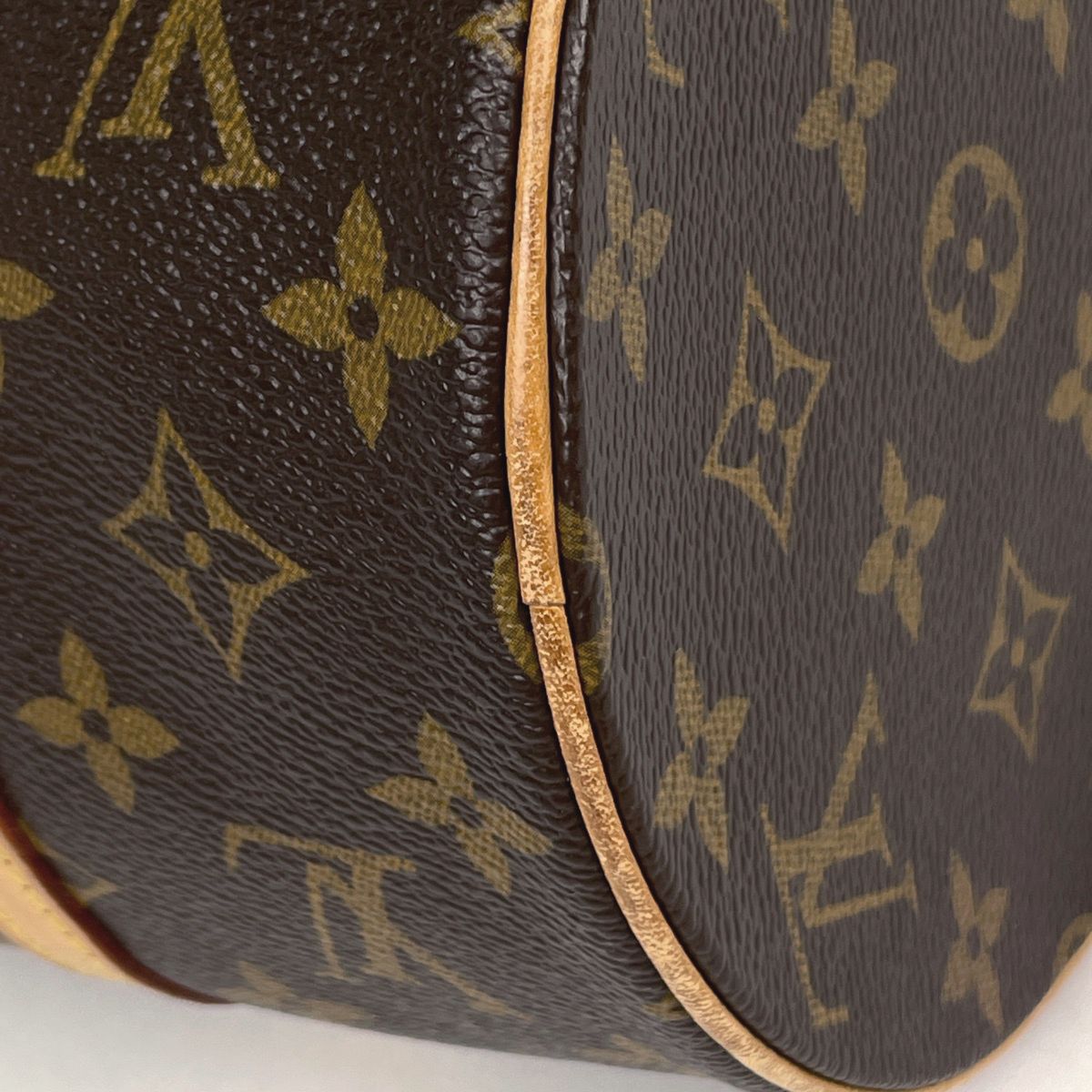 Louis Vuitton Papillon 30 Handbag Barrel Bag Tube Shape Vintage Monogram Brown — view 3
