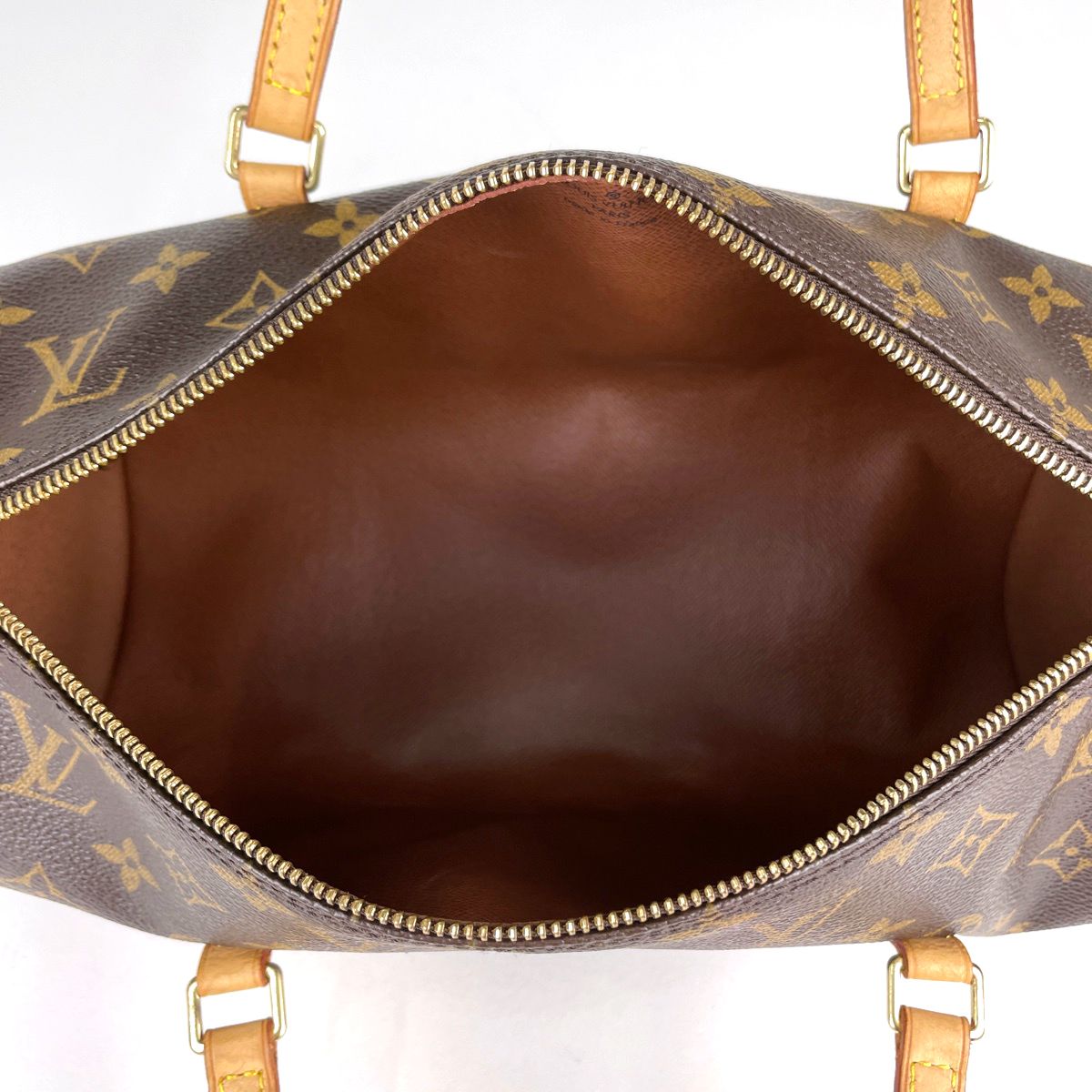 Louis Vuitton Papillon 30 Handbag Barrel Bag Tube Shape Vintage Monogram Brown — view 7