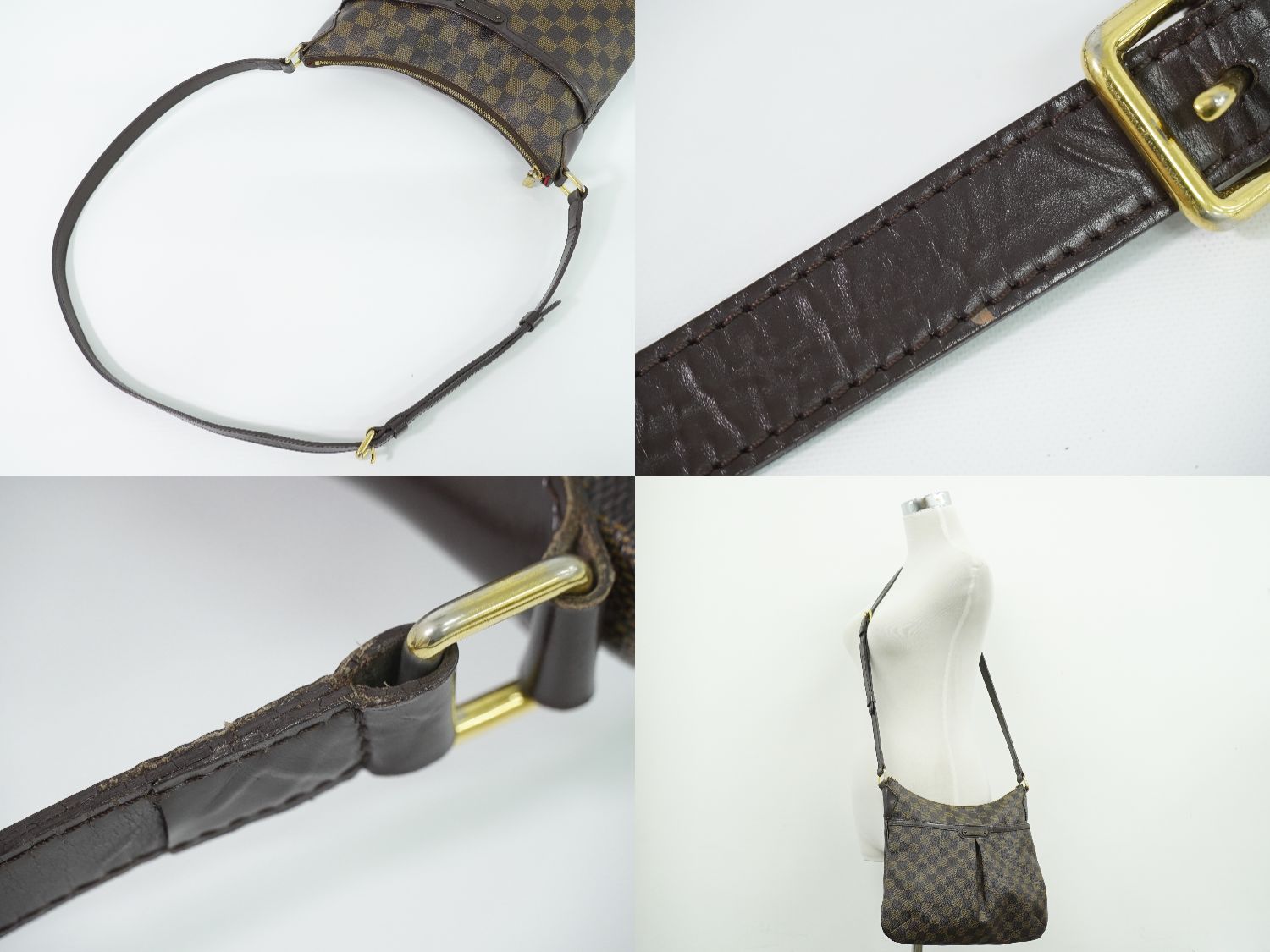Louis Vuitton LV Bloomsbury PM Damier Ebene Shoulder Bag Pochette Brown — view 6