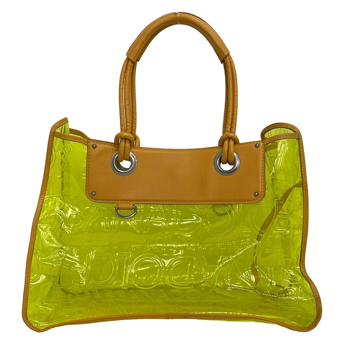 Dolce & Gabbana Tote Green Light Brown Leather — view 3