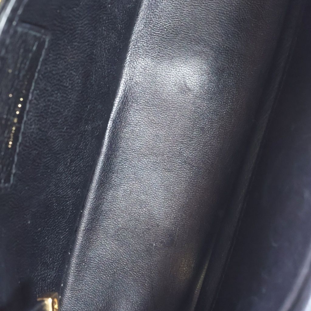 Dior Caro Small Cannage Chain Shoulder Bag Leather Gold Black — view 8