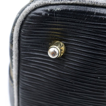 Fendi Zucca Mini Boston Bag Brown Black Leather Canvas Gold — view 6