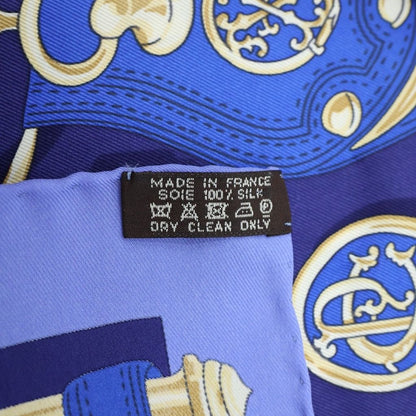 Hermes Carre 70 President's Harness Scarf Blue — view 5