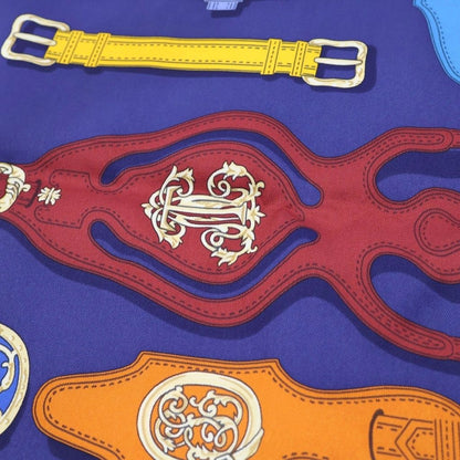Hermes Carre 70 President's Harness Scarf Blue — view 3