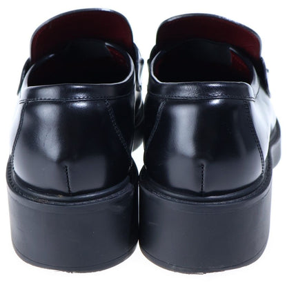 Gucci Horsebit Platform Leather Loafers Gold Black — view 3