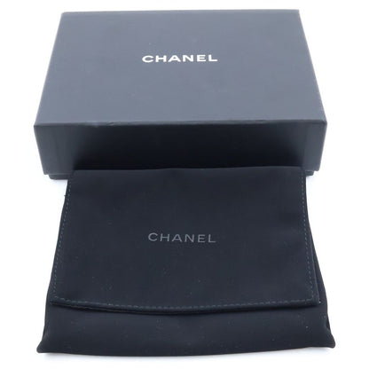 Chanel Quilted Compact Wallet Trifold Coin Purse Black Lambskin Gold — view 6