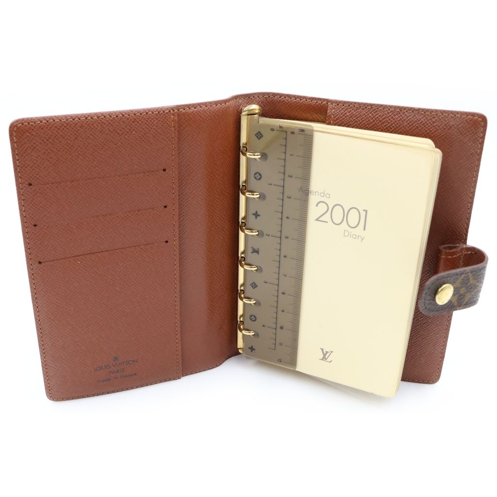 Louis Vuitton Monogram Agenda PM Leather Planner Cover M6 Brown — view 5