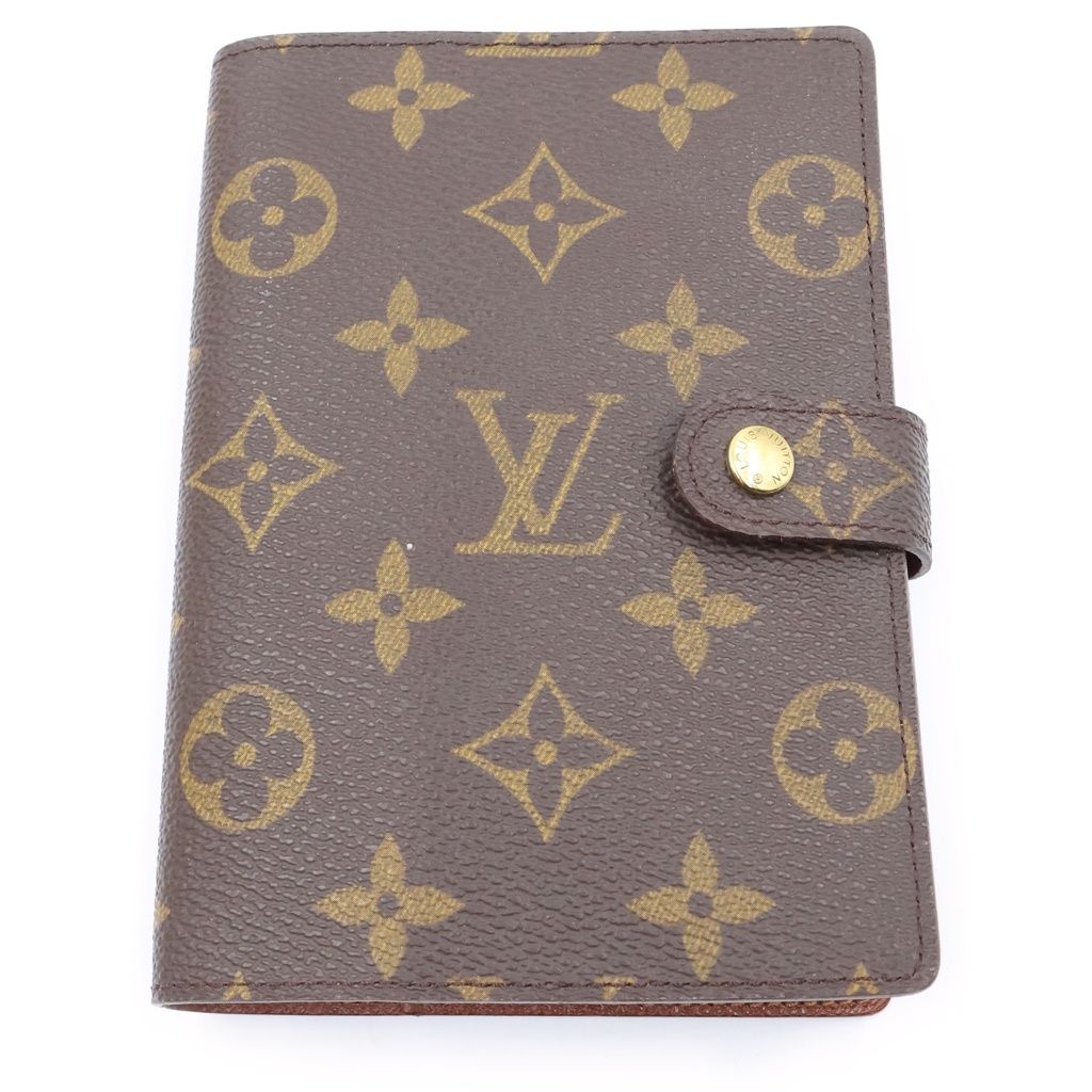 Louis Vuitton Monogram Agenda PM Leather Planner Cover M6 Brown