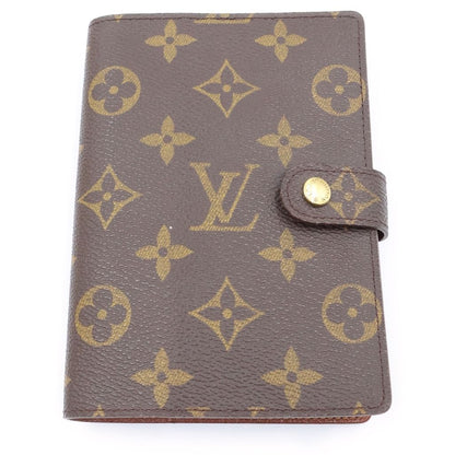 Louis Vuitton Monogram Agenda PM Leather Planner Cover M6 Brown