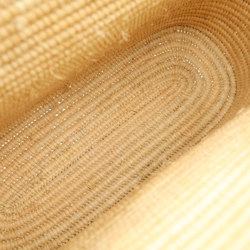 Loewe Anagram Basket Tote Small Square Raffia Leather Beige White — view 7