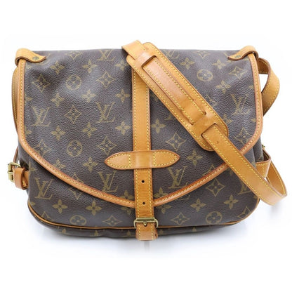 Louis Vuitton Saumur 30 Shoulder Bag Leather Brown