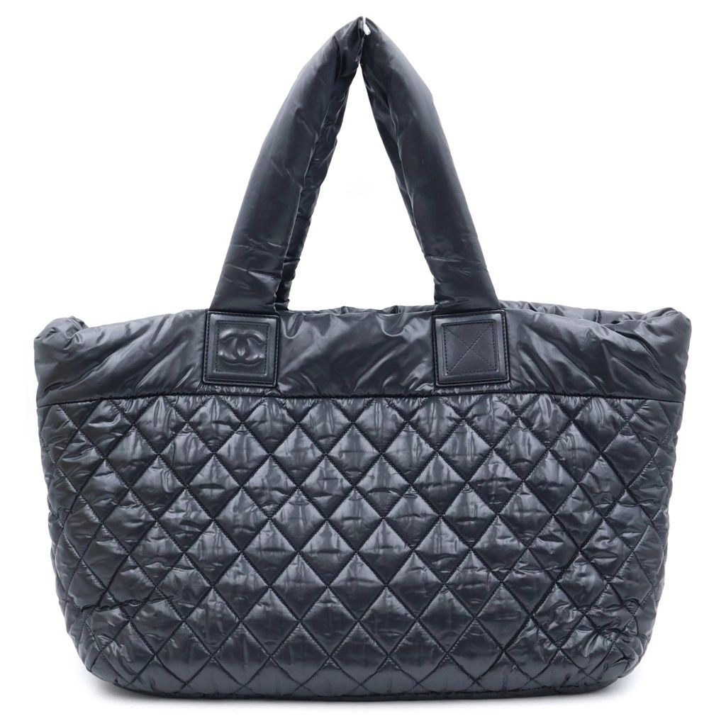Chanel Coco Cocoon MM Small Tote Black Nylon — view 2