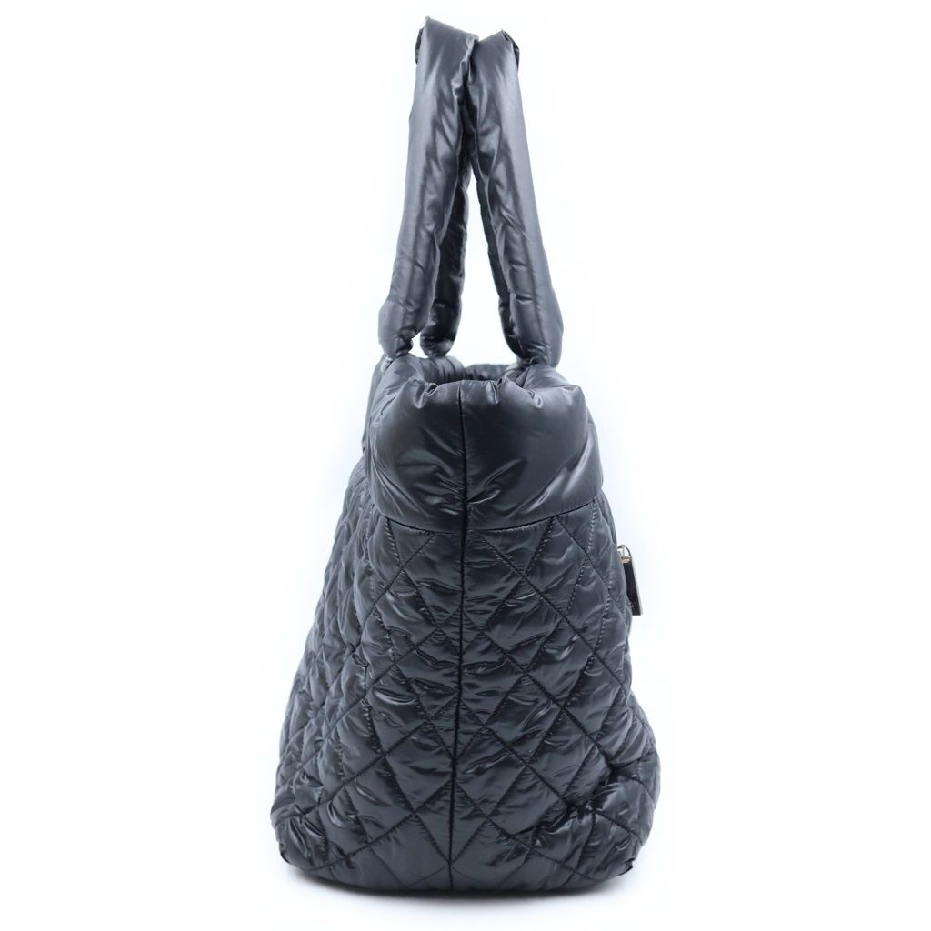 Chanel Coco Cocoon MM Small Tote Black Nylon — view 3