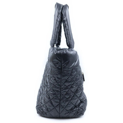 Chanel Coco Cocoon MM Small Tote Black Nylon — view 3