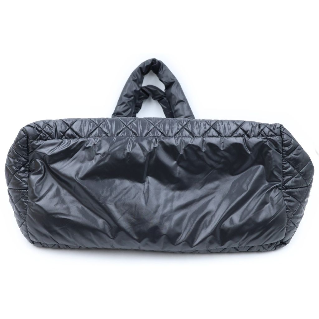 Chanel Coco Cocoon MM Small Tote Black Nylon — view 4