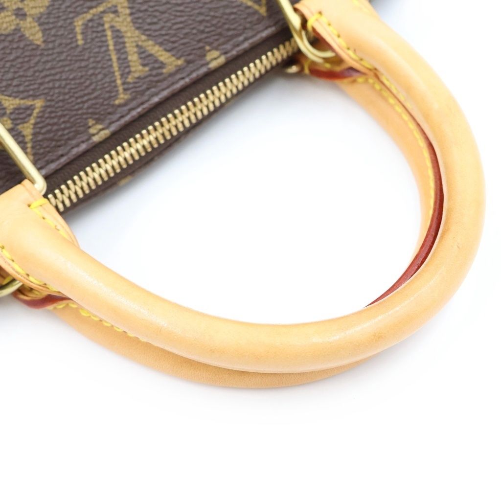 Louis Vuitton Monogram Alma Handbag Brown Leather Gold — view 6