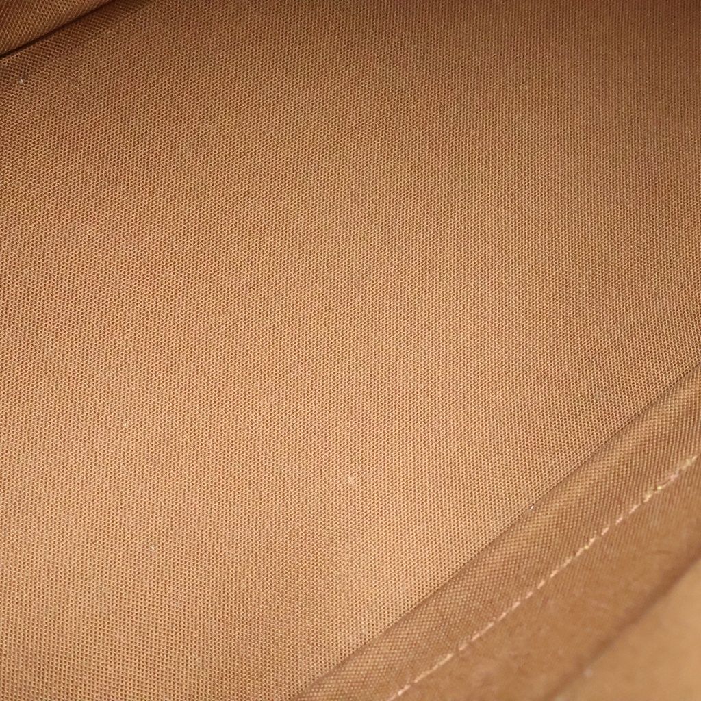Louis Vuitton Monogram Alma Handbag Brown Leather Gold — view 8