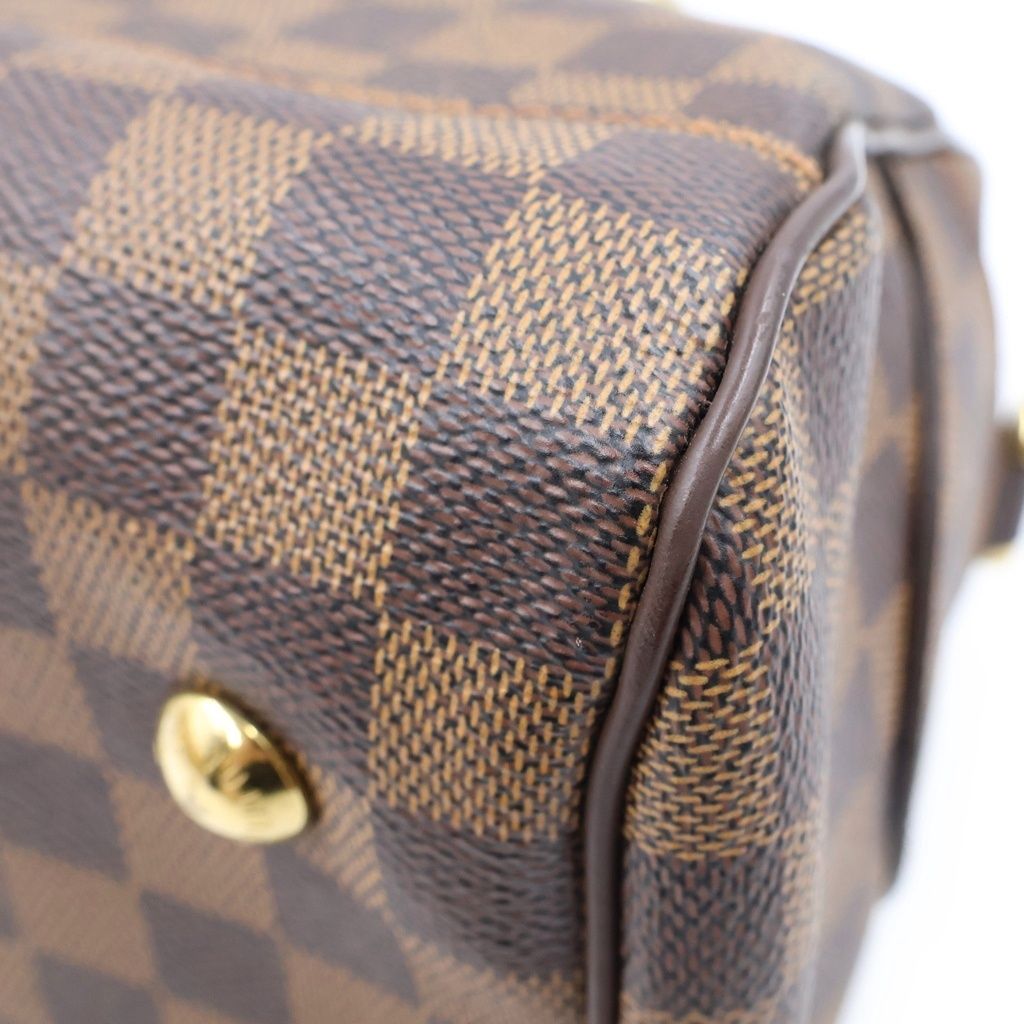 Louis Vuitton Damier Duomo Boston Bag Brown Leather Gold — view 5