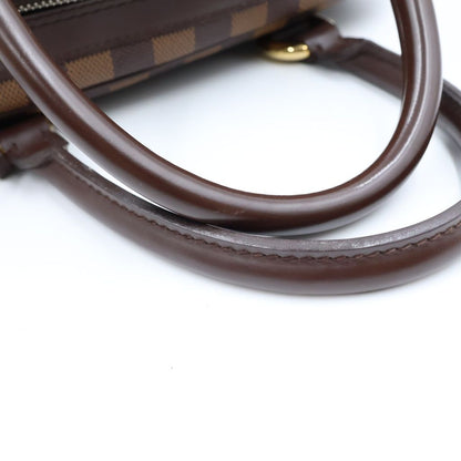 Louis Vuitton Damier Duomo Boston Bag Brown Leather Gold — view 7