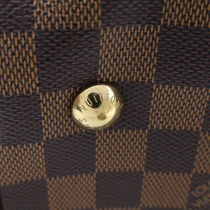 Louis Vuitton Damier Duomo Boston Bag Brown Leather Gold — view 6