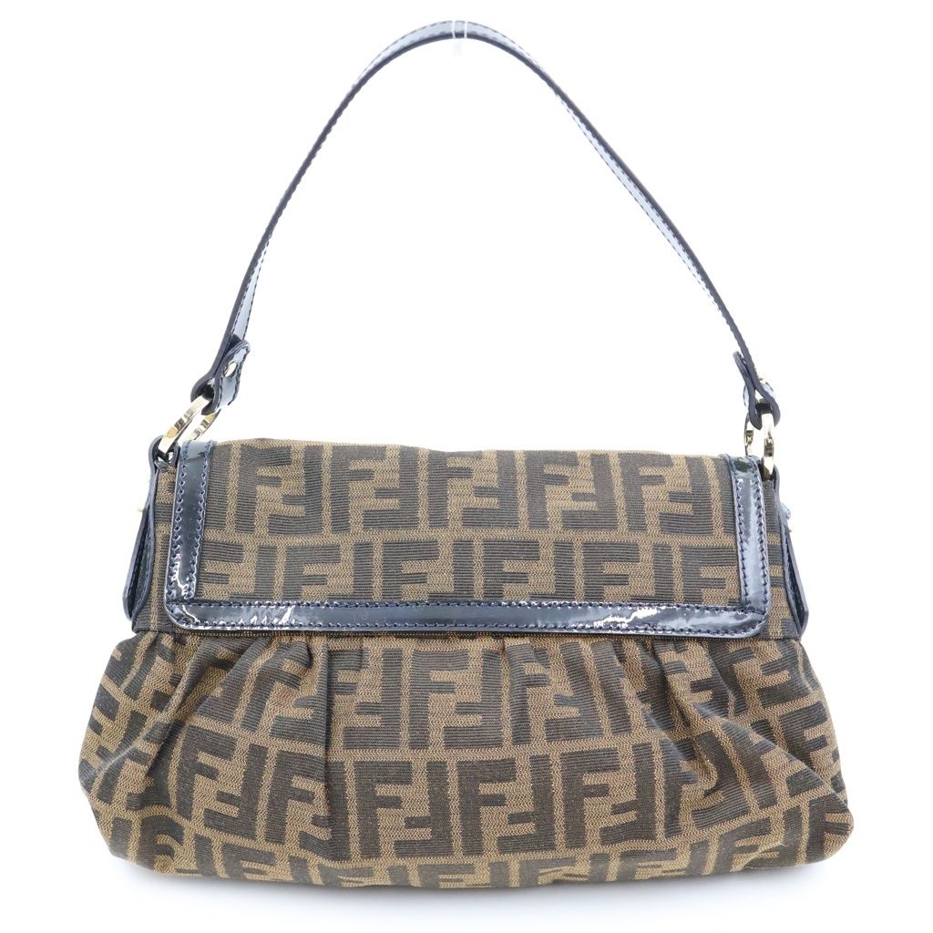 Fendi Zucca Chef Bag Handbag Bag Brown Gold — view 2