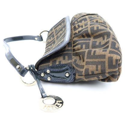 Fendi Zucca Chef Bag Handbag Bag Brown Gold — view 3