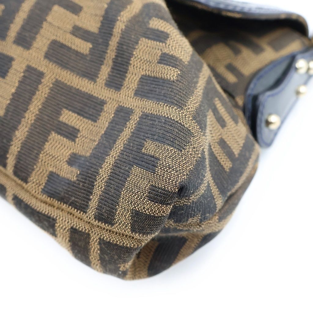 Fendi Zucca Chef Bag Handbag Bag Brown Gold — view 5