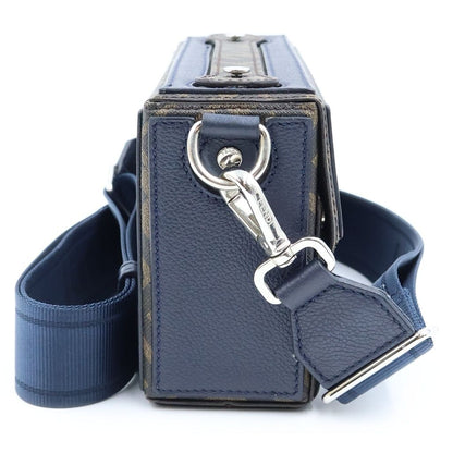 Fendi Baguette Soft Trunk Shoulder Bag Leather Brown Navy — view 3