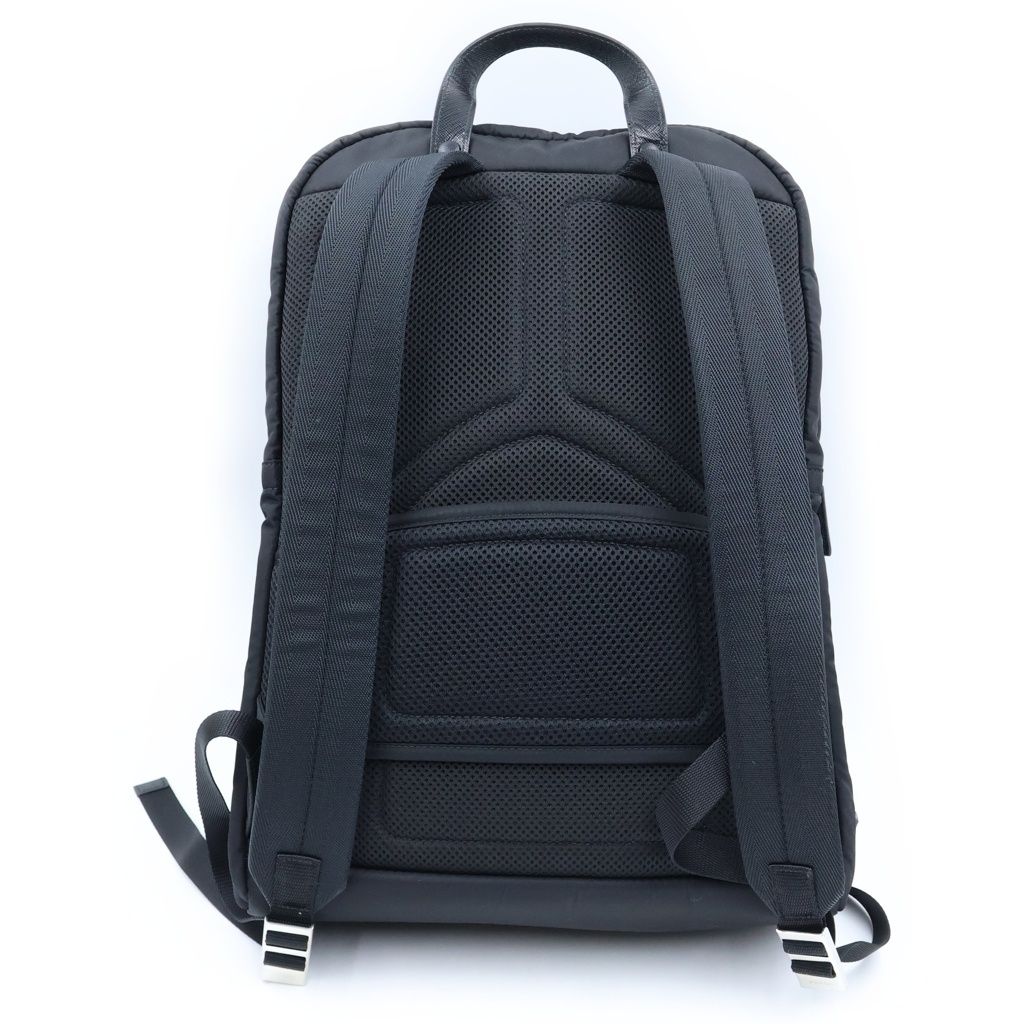 Prada Re-Nylon Saffiano Tessuto Backpack Black Nylon Leather Silver — view 2