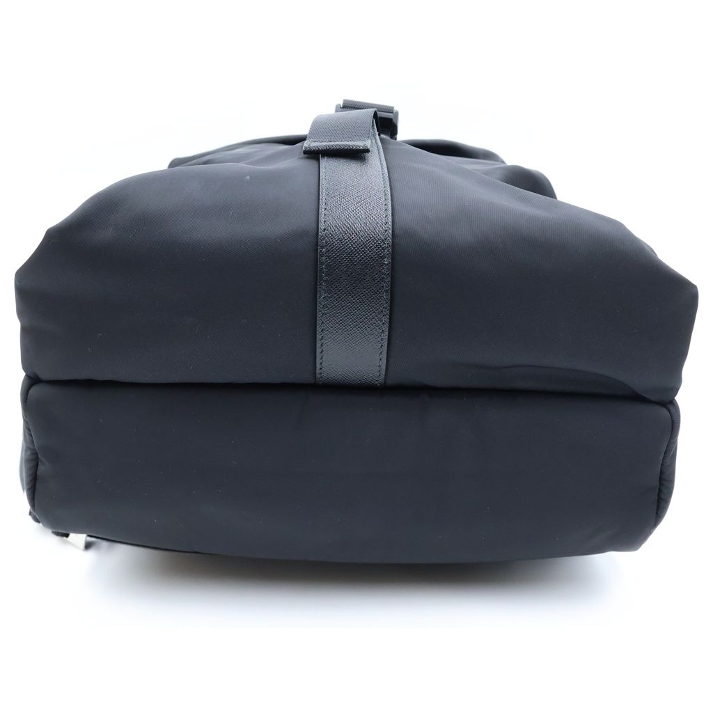 Prada Re-Nylon Saffiano Tessuto Backpack Black Nylon Leather Silver — view 4