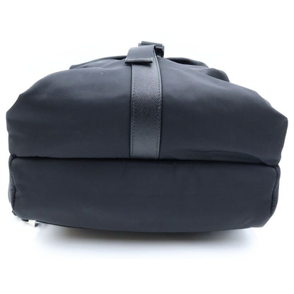 Prada Re-Nylon Saffiano Tessuto Backpack Black Nylon Leather Silver — view 4