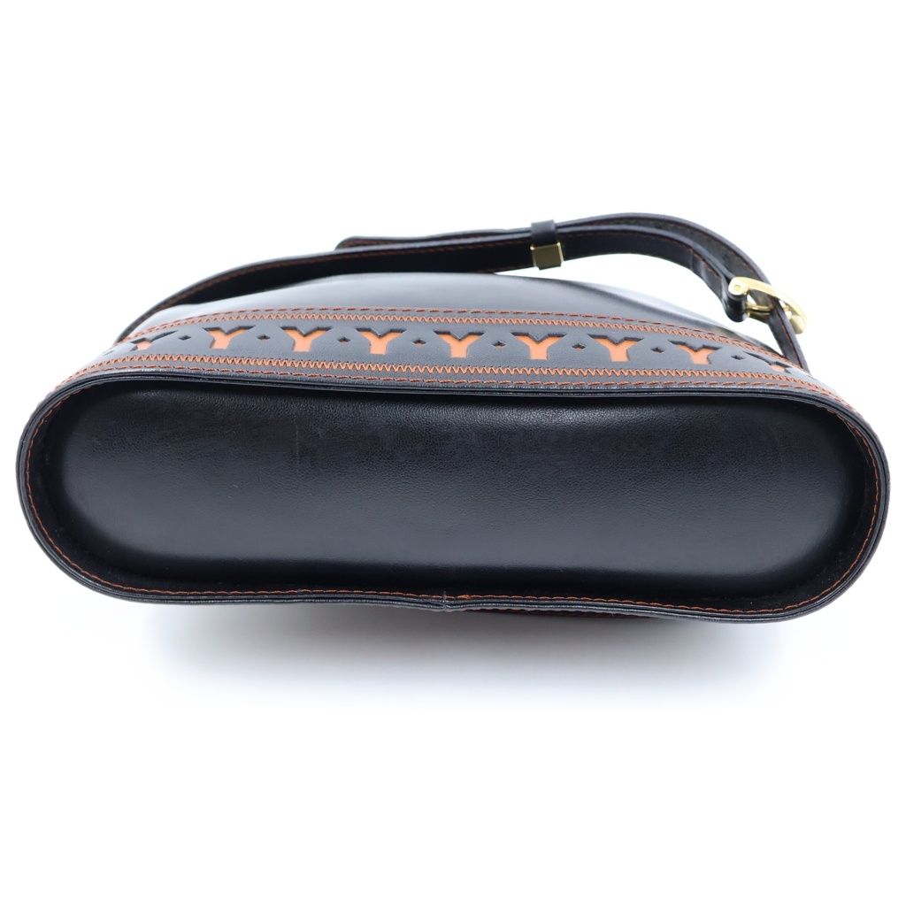 Saint Laurent Cut Out Shoulder Bag Vintage Leather Black — view 4