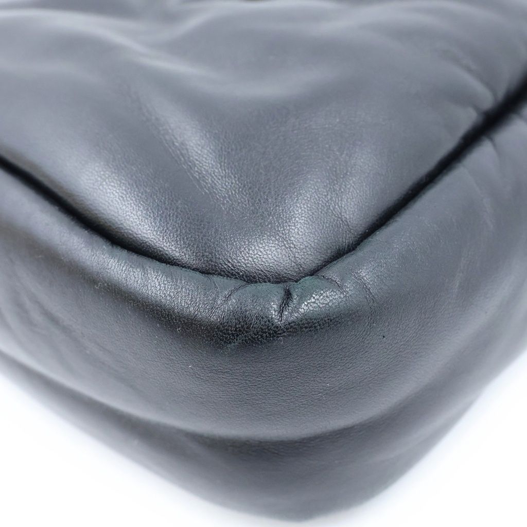 Prada Soft Padded Handbag 2-Way Shoulder Nappa Leather Black — view 5